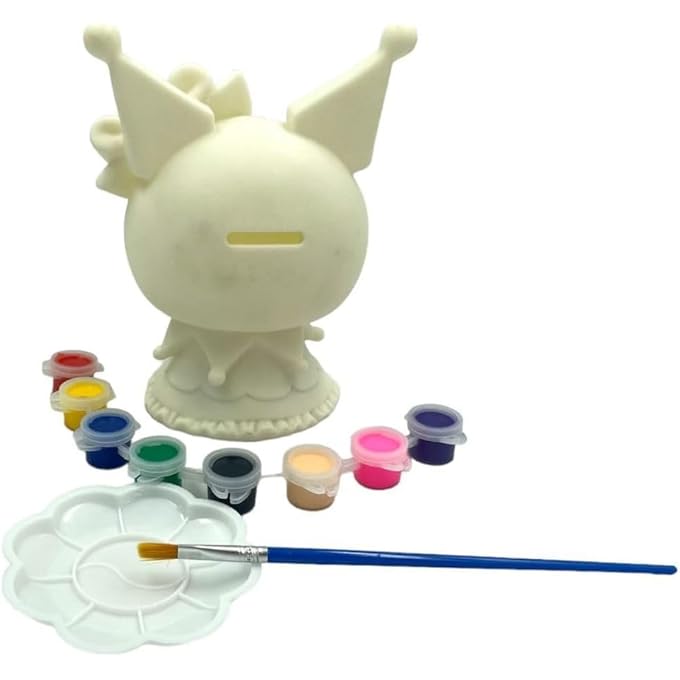 rayihni DIY PIGGY BANK CREATIVE MONEY BANK WITH PAINTS AND BRUSH CUTE COIN BANK FOR KIDS CREATIVE GIFT -FR 09 (H) - Image 3